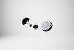 Lot de 3 brosses blanches